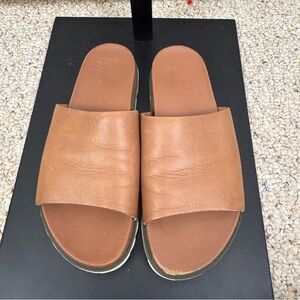 Sorel Women's Roaming Decon Slide Sandal Tan Slip Ons Size 7.5